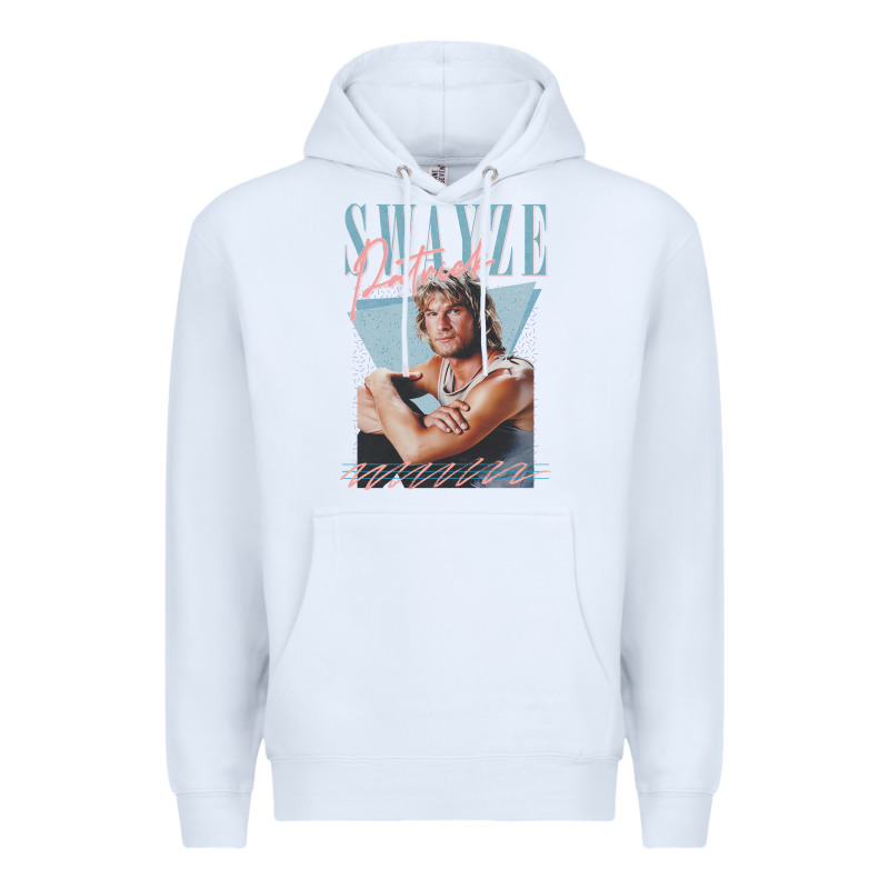Patrick Swayze 90s Styled Retro Graphic Design Gift Premium Hoodie by lanVoArt | Teevron