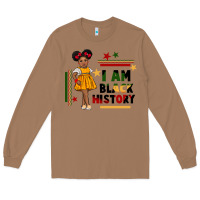 Toasted Coconut i am black history black girl peekaboo juneteenth Long Sleeve Tee - CowGirlArtShop