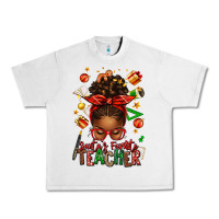 Lunar Rock santa's favorite teacher afro messy bun Urban Heavy Tee - texasbilliewilder
