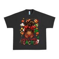 Pigment Black santa's favorite teacher afro messy bun Urban Heavy Tee - texasbilliewilder