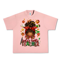 Salmon santa's favorite teacher afro messy bun Urban Heavy Tee - texasbilliewilder
