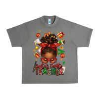 Tornado santa's favorite teacher afro messy bun Urban Heavy Tee - texasbilliewilder