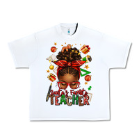 White santa's favorite teacher afro messy bun Urban Heavy Tee - texasbilliewilder
