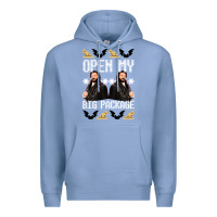 Colony Blue what we do in the shadows christmas sweater design—open my big packa Premium Hoodie - lanVoArt