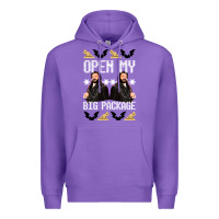 Purple what we do in the shadows christmas sweater design—open my big packa Premium Hoodie - lanVoArt