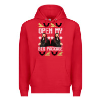 Red what we do in the shadows christmas sweater design—open my big packa Premium Hoodie - lanVoArt