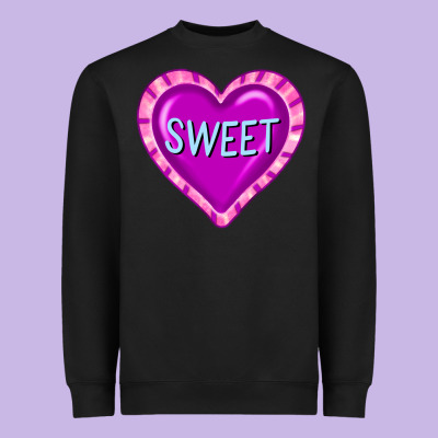 Valentine's Day Hearts Heavyweight Sweatshirt Designed By Fadigitalartstudio