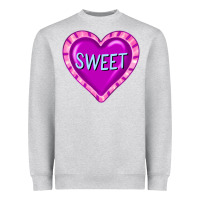 Heather Grey valentine's day hearts Heavyweight Sweatshirt - FaDigitalArtStudio
