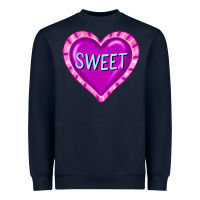 Navy valentine's day hearts Heavyweight Sweatshirt - FaDigitalArtStudio