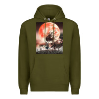 Army Green bloodborne 99 Premium Hoodie - lanVoArt
