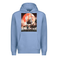 Colony Blue bloodborne 99 Premium Hoodie - lanVoArt