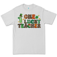 Dove Grey one lucky teacher Premium Tee - LillyAllenDesigns