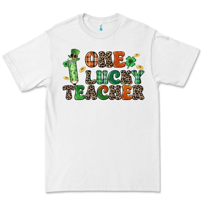 One Lucky Teacher Premium Tee by LillyAllenDesigns | Teevron