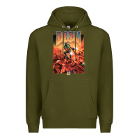 Army Green doom 1993 poster pc fps Premium Hoodie - lanVoArt