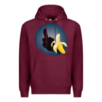 Burgundy Dirty Joke Halloween Costume Joke Middle Finger Banana Premium Hoodie - lanVoArt