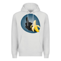 Dove Grey Dirty Joke Halloween Costume Joke Middle Finger Banana Premium Hoodie - lanVoArt
