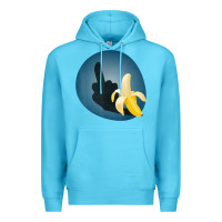Ocean Blue Dirty Joke Halloween Costume Joke Middle Finger Banana Premium Hoodie - lanVoArt