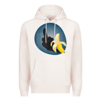 Pale Pink Dirty Joke Halloween Costume Joke Middle Finger Banana Premium Hoodie - lanVoArt