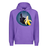 Purple Dirty Joke Halloween Costume Joke Middle Finger Banana Premium Hoodie - lanVoArt