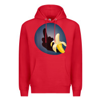 Red Dirty Joke Halloween Costume Joke Middle Finger Banana Premium Hoodie - lanVoArt
