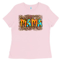 Bubblegum Pink Leopard Sunflower Mama Ladies Tee - RanaPortraitStore