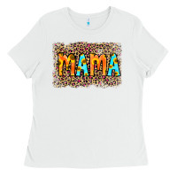 White Leopard Sunflower Mama Ladies Tee - RanaPortraitStore