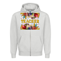 Dove Grey Teacher Zipper Hoodie - LillyAllenDesigns