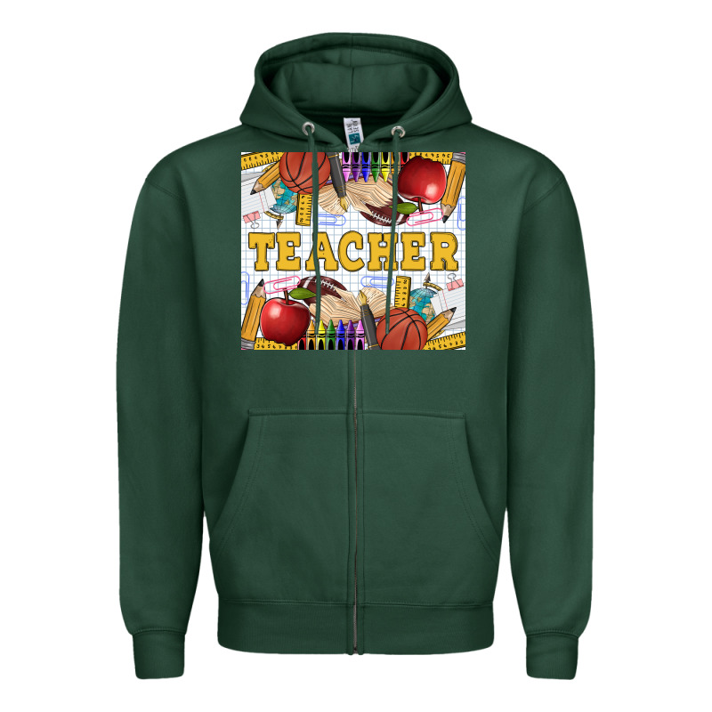 Teacher Zipper Hoodie by LillyAllenDesigns | Teevron