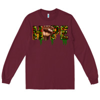 Burgundy hope juneteenth Long Sleeve Tee - CowGirlArtShop