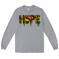 Heather Grey hope juneteenth Long Sleeve Tee - CowGirlArtShop