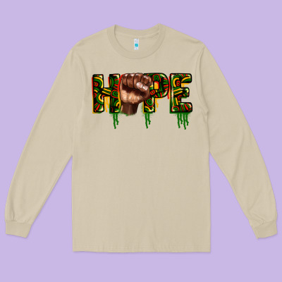 Hope Juneteenth Long Sleeve Tee Designed By Cowgirlartshop