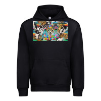 Black happy birthday alpaca blue cup Urban Hoodie - BarkalooDesign