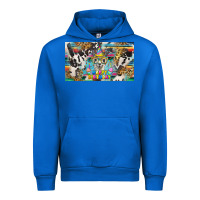 Cobalt happy birthday alpaca blue cup Urban Hoodie - BarkalooDesign