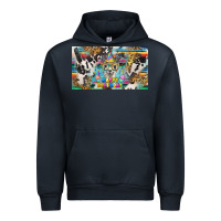 Navy happy birthday alpaca blue cup Urban Hoodie - BarkalooDesign
