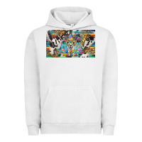 Pigment Lunar Rock happy birthday alpaca blue cup Urban Hoodie - BarkalooDesign