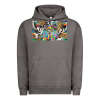 Pigment Tornado happy birthday alpaca blue cup Urban Hoodie - BarkalooDesign