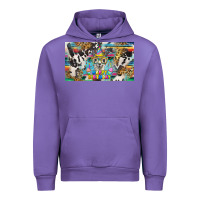 Tulip happy birthday alpaca blue cup Urban Hoodie - BarkalooDesign