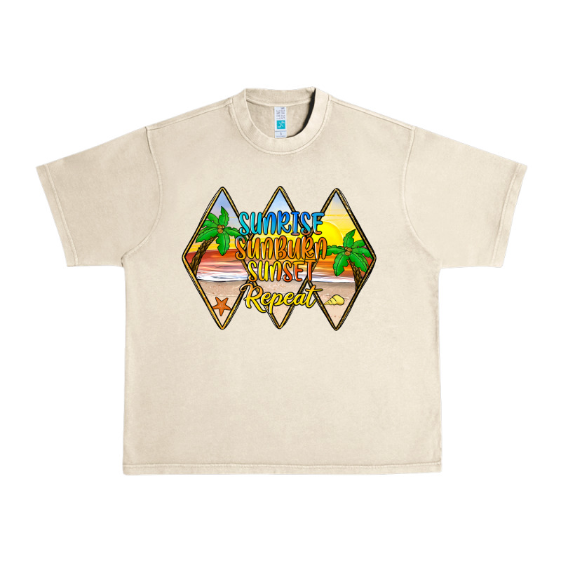 Sunrise Sunburn Sunset Repeat Urban Heavy Tee by JahusDesignShop | Teevron