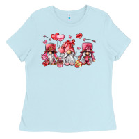 Baby Blue valentine's day gnomes Ladies Tee - LillyAllenDesigns