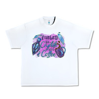 White Fueled by crystals and coffee halloween Urban Heavy Tee - NancyCooperArtShop