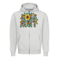 Dove Grey only the best moms get promoted to aunt Zipper Hoodie - CowhideDigitalArt