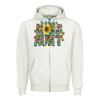 Oatmeal Heather only the best moms get promoted to aunt Zipper Hoodie - CowhideDigitalArt