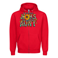 Red only the best moms get promoted to aunt Zipper Hoodie - CowhideDigitalArt