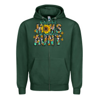 Sports Green only the best moms get promoted to aunt Zipper Hoodie - CowhideDigitalArt