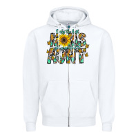 White only the best moms get promoted to aunt Zipper Hoodie - CowhideDigitalArt