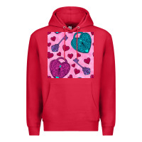 Cardinal valentines day lock and key seamless pattern Premium Hoodie - BundleAndBundleShop