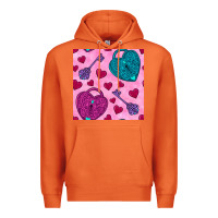 Carrot valentines day lock and key seamless pattern Premium Hoodie - BundleAndBundleShop