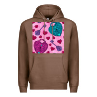 Chestnut valentines day lock and key seamless pattern Premium Hoodie - BundleAndBundleShop