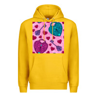 Lemon valentines day lock and key seamless pattern Premium Hoodie - BundleAndBundleShop