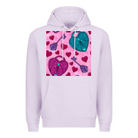 Lilac valentines day lock and key seamless pattern Premium Hoodie - BundleAndBundleShop